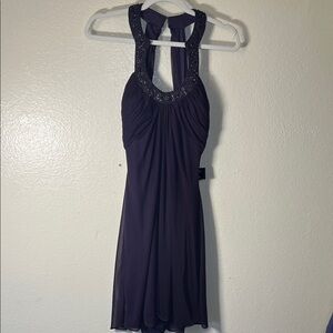 Xscape Deep Purple Backless Dress size 4 petite